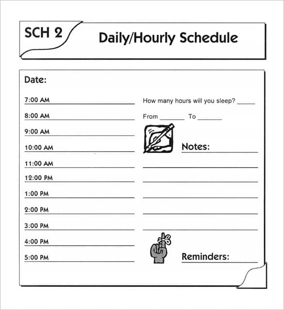 11  free daily work schedule templates