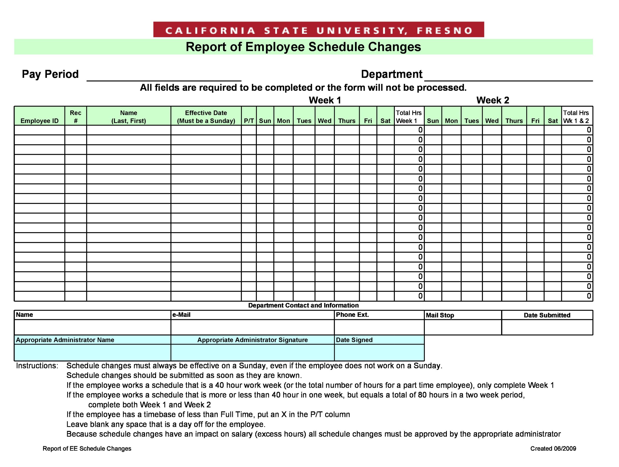 6 Free Labor Schedule Templates Word Excel