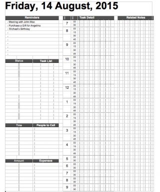 5+ Free Work Schedule Templates - Word Excel